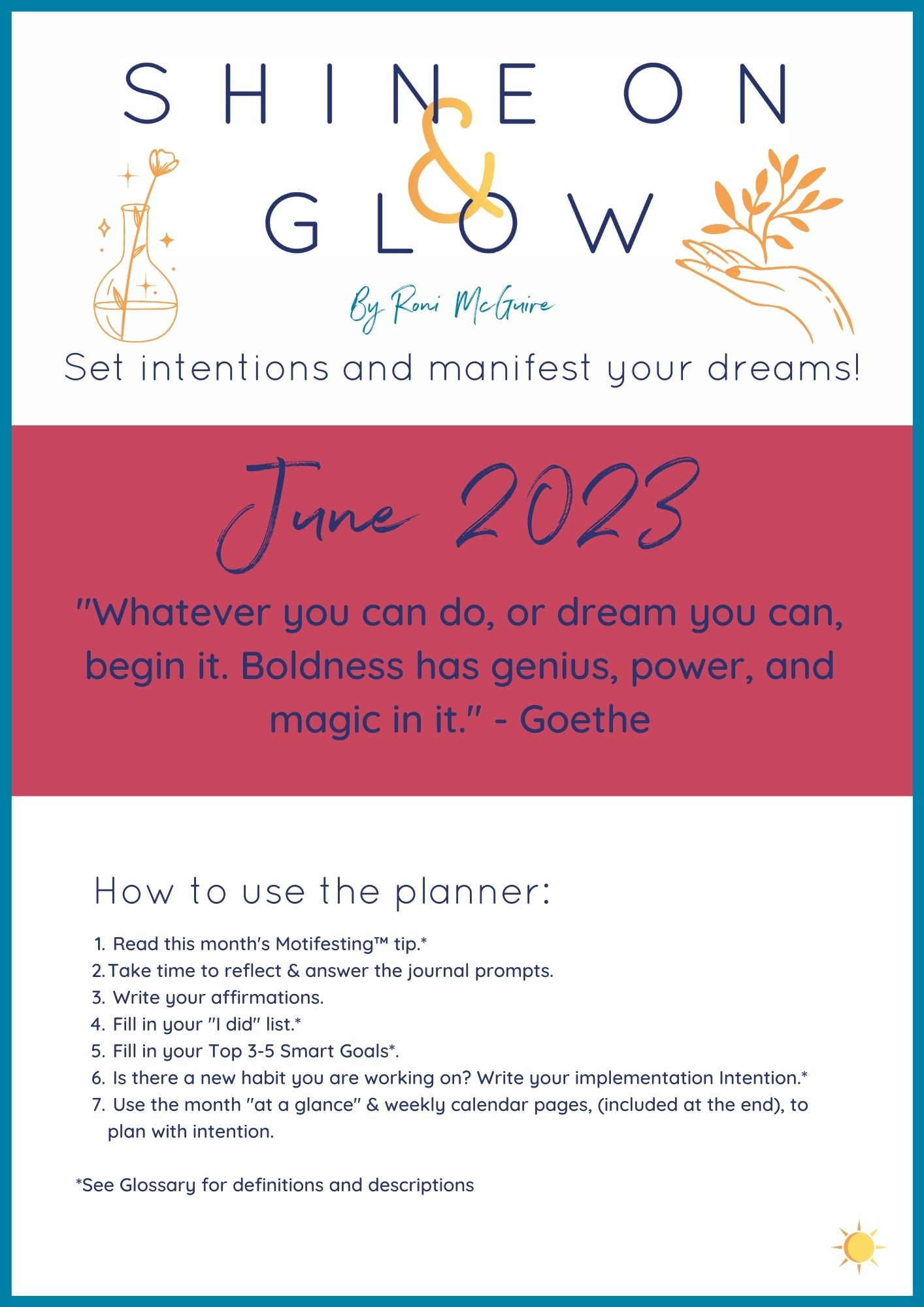 Shine On and Glow Roni McGuire Resources Planning Workshop June